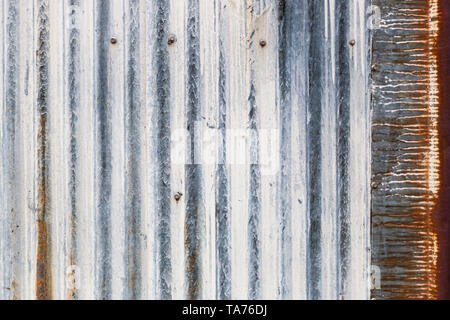 Alten rostigen Blech Abstrakt Hintergrund Textur. Stockfoto