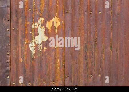 Alten rostigen Blech Abstrakt Hintergrund Textur. Stockfoto