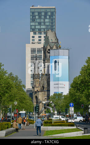 Imperial Wilhelm - Kirche, Tauentzien, Charlottenburg, Berlin, Deutschland, Kaiser-Wilhelm-Gedächtniskirche, Deutschland Stockfoto
