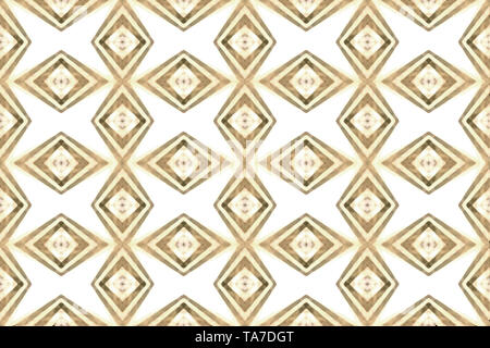 Digitale abstrakte Diamanten Motiv geometrische nahtlose Muster Hintergrund Design in Braun und Weiß Farben Stockfoto