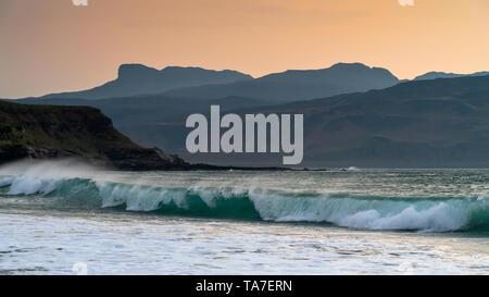 Singing Sands Beach, Cleadale, der Insel Eigg, kleinen Inseln, Schottland Stockfoto