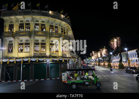 König Rama X Krönung in Thailand. Stockfoto