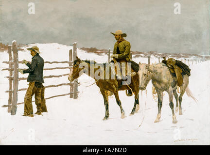 Frederic Remington, der Fall der Cowboy, 1895 Stockfoto