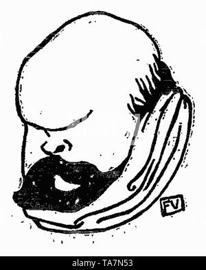 Félix Vallotton - französische Dichter Paul Verlaine 1896 Stockfoto