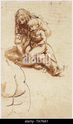 Leonardo Da Vinci vintage Artwork Stockfoto