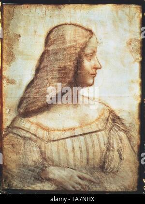 Leonardo Da Vinci vintage Artwork Stockfoto