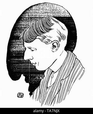 Félix Vallotton - Porträt englischer Schriftsteller illustrator Aubrey Beardsley 1898 Stockfoto