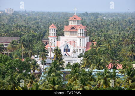 Kollam, Kerala, Indien: März 2, 2019 - tangasseri Jesuskind Kathedrale Stockfoto