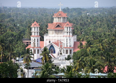 Kollam, Kerala, Indien: März 2, 2019 - tangasseri Jesuskind Kathedrale Stockfoto