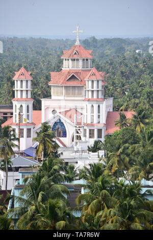 Kollam, Kerala, Indien: März 2, 2019 - tangasseri Jesuskind Kathedrale Stockfoto