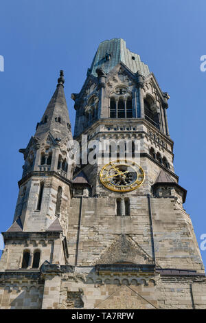 Imperial Wilhelm - Kirche, Ort Breitscheid, Charlottenburg, Berlin, Deutschland, Kaiser-Wilhelm-Gedächtniskirche, Breitscheidplatz, Deutschl Stockfoto