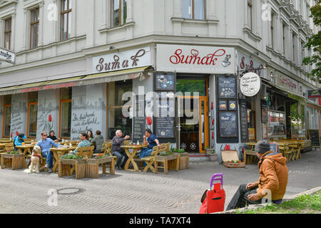 Restaurant Sumak, Wrangelstrasse, Kreuzberg, Berlin, Deutschland, Wrangelstraße, Kreuzberg, Deutschland Stockfoto