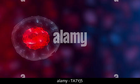 Embryonale Stammzellen oder Wachstum, Rehabilitation und Behandlung von Krankheiten, 3D-Illustrationen Stockfoto