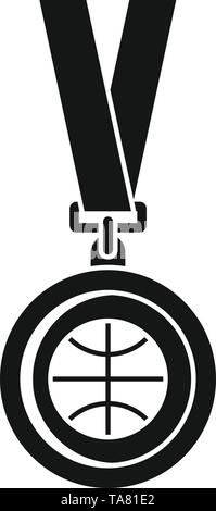 Basketball Goldmedaille Symbol. Einfache Abbildung: basketball Goldmedaille vektor Symbol für Web Design auf weißem Hintergrund Stock Vektor