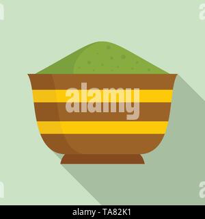 Matcha Schale Symbol. Flache Darstellung von Matcha Schale vektor Symbol für Web Design Stock Vektor