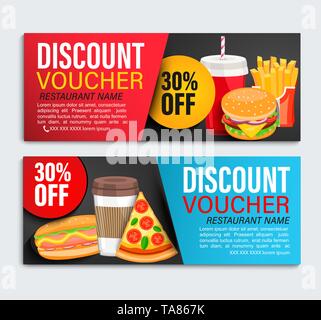 Set od Rabatt Gutscheine. Stock Vektor