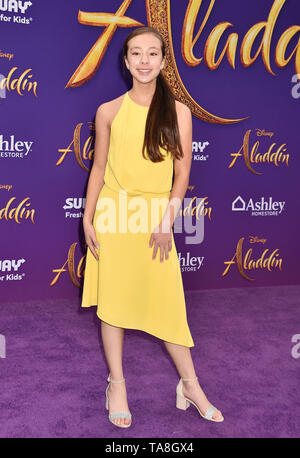 LOS ANGELES, Ca - 21. Mai: Aubrey Anderson-Emmons der Premiere von Disneys "Aladdin" am El Capitan Theatre am 21. Mai 2019 in Los Angeles, Kalifornien, besucht. Stockfoto