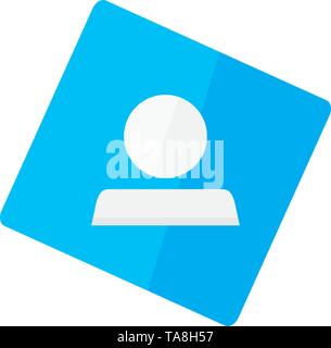 Isolierte Benutzer avatar auf einem Aufkleber Stock Vektor