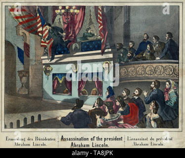 Ermordung des Präsidenten Abraham Lincoln, 9. April 1865, den Alfred Whital Stern Sammlung von Lincolniana Stockfoto