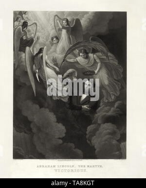 Abraham Lincoln, der Märtyrer, siegreich, entworfen von W.H. Hermans, Gravur von John sartain, 1866 Stockfoto
