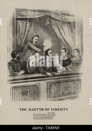 Die Märtyrer der Freiheit, der Ermordung von Präsident Lincoln, Ford's Theater, Washington, 14. April 1865 Stockfoto