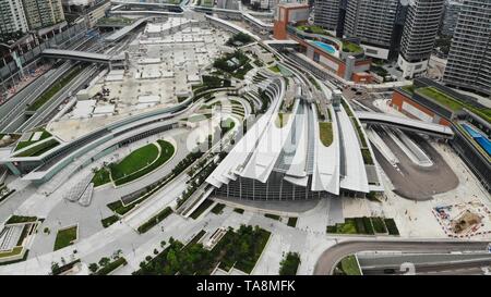 West Kowloon Station exteior, High Speed Rail Hongkong, Shenzhen, Guangzhou, Shenzhen und Hong Kong Express Rail Link Stockfoto