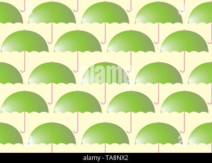Bunte Farben Sonnenschirm mit Hintergrundfarbe Stock Vektor