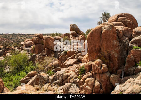 Felsformationen im Arizona, USA Wüste an einem sonnigen Frühlingstag Stockfoto
