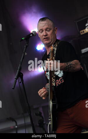 Quebec, Kanada. Kman & die 45 s live auf der Bühne während der Pouzza fest in Montreal durchführen. Stockfoto