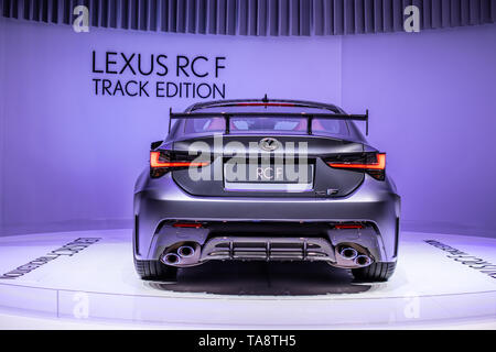 Genf, Schweiz, März 06, 2019 LEXUS RC F Track Edition ENTWICKELT FÜR DIE REINE FREUDE am Genfer Autosalon, produziert von Lexus Stockfoto