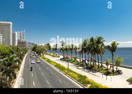 Blick auf die Bucht von Manila Damm Stockfoto