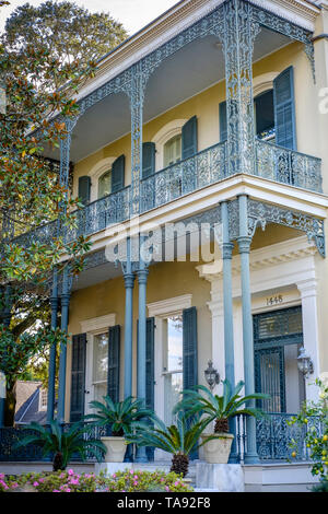 Colonel Short's Villa in der Fourth Street im Garden District von New Orleans, Louisiana, USA, 1800. Stockfoto