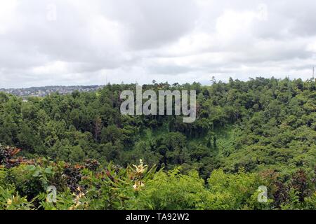 Trou aux cerfs Vulkan, North Island, Mauritius Stockfoto