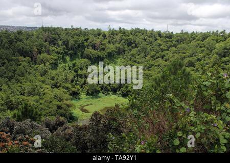 Trou aux cerfs Vulkan, North Island, Mauritius Stockfoto