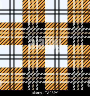 Tartan nahtlose Muster. Orange und Gelb Plaid. Schottenkaro flanell Hintergrund. Trendy fliesen Illustration für Wallpaper eps 10. Stock Vektor