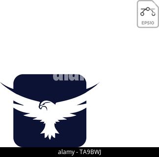 Fliegender Adler logo template Vector Illustration Stock Vektor