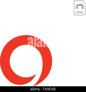 Blatt schreiben O Logo Design Inspiration Vektor icon-Element isoliert Stock Vektor