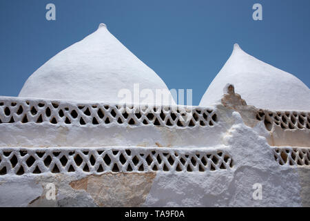 Oman und Dhofar region, Hauptstadt von Salalah. Historische Bin Ali Grab, traditionellen arabischen Architektur. Stockfoto