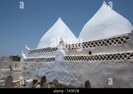 Oman und Dhofar region, Hauptstadt von Salalah. Historische Bin Ali Grab, traditionellen arabischen Architektur. Stockfoto