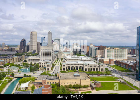 Indianapolis, Indiana, USA. 22. Mai, 2019. Mai 22, 2019 - Indianapolis, Indiana, USA: Die Stadt Indianapolis, Indiana, an einem schönen Sommertag. Standard (Bild: © Walter G Arce Sr Schleifstein Medi/ASP) Stockfoto