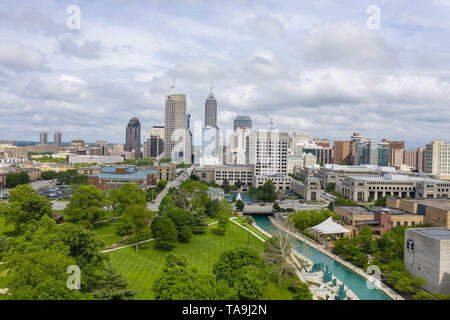 Indianapolis, Indiana, USA. 22. Mai, 2019. Mai 22, 2019 - Indianapolis, Indiana, USA: Die Stadt Indianapolis, Indiana, an einem schönen Sommertag. Standard (Bild: © Walter G Arce Sr Schleifstein Medi/ASP) Stockfoto