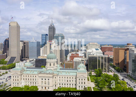 Indianapolis, Indiana, USA. 22. Mai, 2019. Mai 22, 2019 - Indianapolis, Indiana, USA: Die Stadt Indianapolis, Indiana, an einem schönen Sommertag. Standard (Bild: © Walter G Arce Sr Schleifstein Medi/ASP) Stockfoto