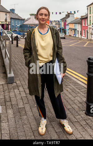 Schull, West Cork, Irland. 23 Mai, 2019. Drei Oscars nominierten Film star Saoirse Ronan ein Aussehen in Schull heute gemacht. Saoirse wird heute Abend von Festival Stuhl Johannes Kelleher in der Schull Harbour Hotel befragt. Credit: Andy Gibson/Alamy Leben Nachrichten. Stockfoto