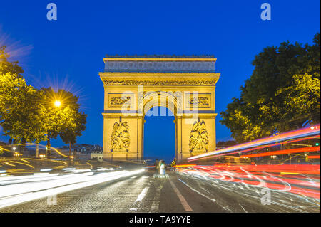 Arc de Triomphe in Paris, Frankreich Stockfoto