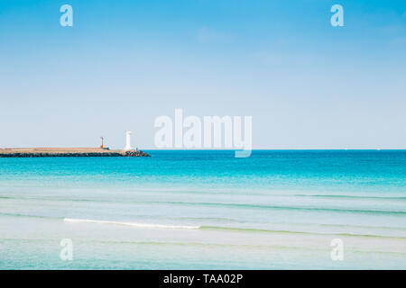 Sehwa Beach Emerald Sea in Jeju Island, Korea Stockfoto