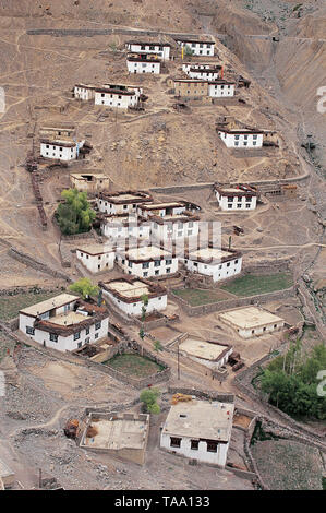 Kibber Dorf, Spiti Valley, Himachal Pradesh, Indien, Asien Stockfoto