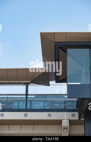 25. Mai 2019 Sydney, Aust: Bis auf die Plattform an der neuen Sydney Metro Nordwesten Skytrain an kellyville Bahnhof, öffnet dieser Sonntag Stockfoto