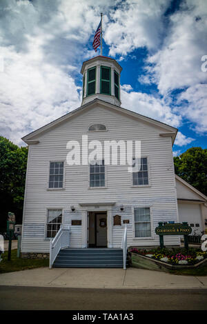 Mackinac Island, MI, USA - 23. Juni 2018: Die Mackinac Island Gericht und Polizei Stockfoto