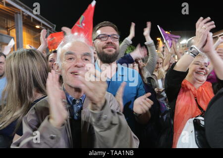 Thessaloniki, Griechenland. 22. Mai 2019. Syriza Partei während einer Kundgebung vor der kommunalen und europäischen Wahlen in Griechenland. Credit: Orhan Tsolak/Alamy leben Nachrichten Stockfoto