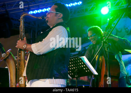 Musiker auf der Bühne am DR Jazz Festival Stockfoto